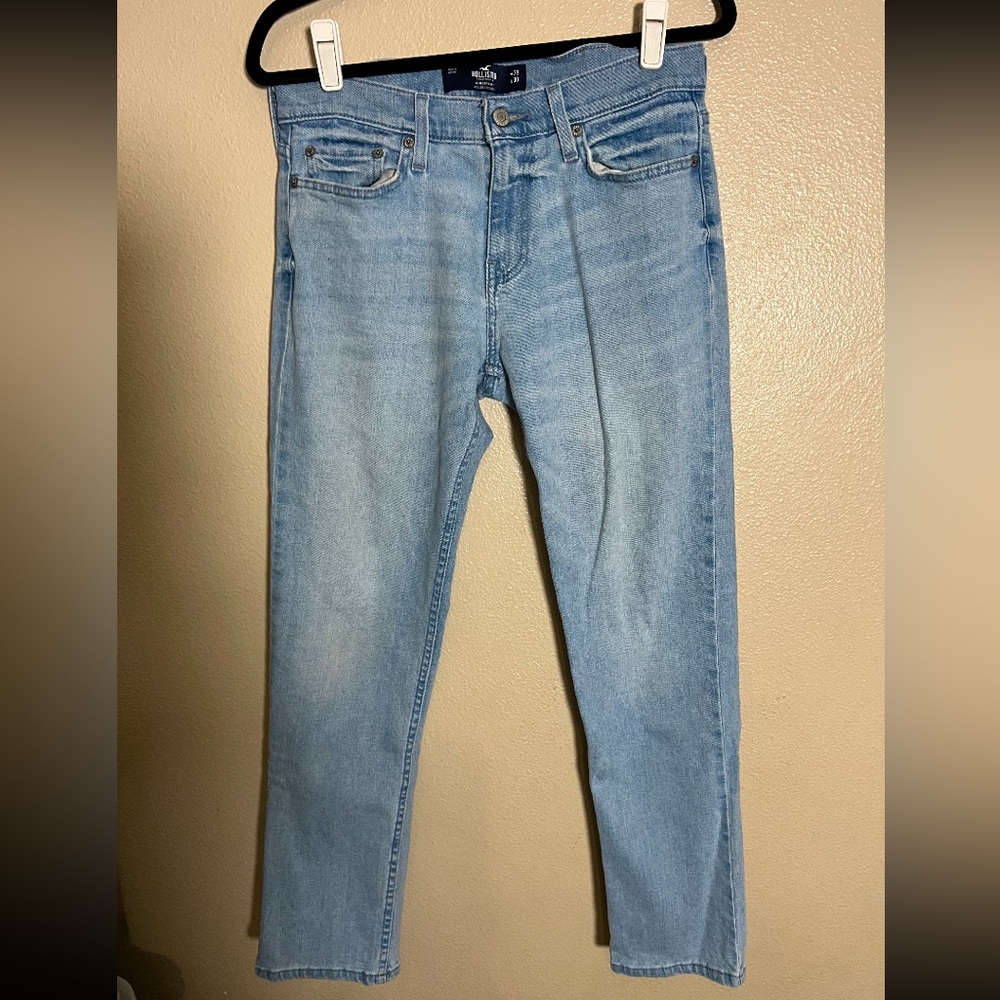 Hollister Women's Light Blue Slim Straight Leg Jeans size w 29 L 30